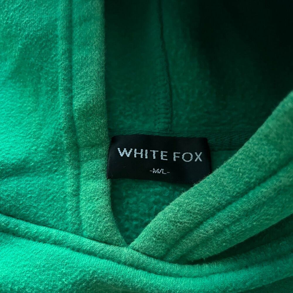 White Fox Boutique Offstage Hoodie Vol.3 Green M/L Womens Oversized Puff Print - Picture 3 of 6